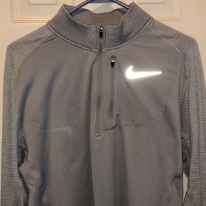 Nike running pull-over. Silver. Size medium.